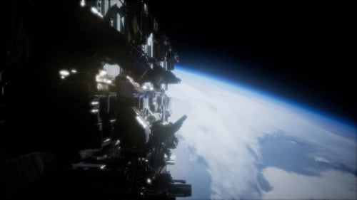 Mutterschiffe nehmen Stellung über der Erde für eine bevorstehende Invasion