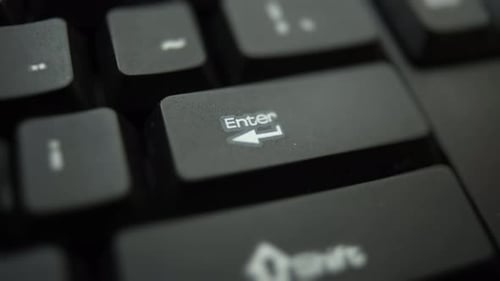 Finger Press a Key on the Keyboard Enter Confirm Run Send and Input Command