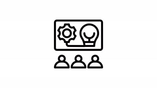 animación de iconos de línea de taller