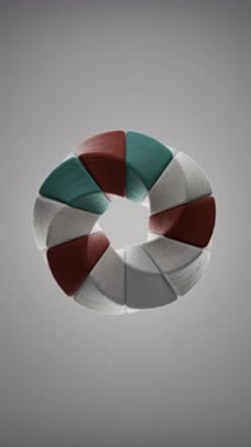 Torus Shapes Looping 3d Rendering