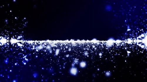 Abstract Blue Glittering Particles Light Stream Background
