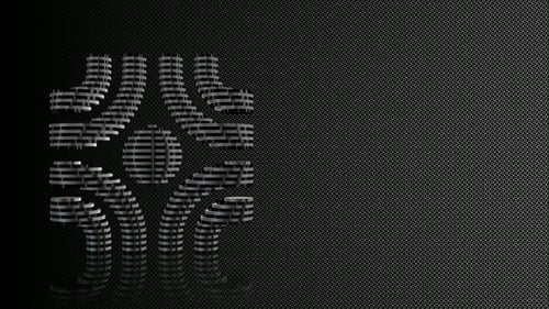 Abstract 3D Metallic Geometric Structure Animation