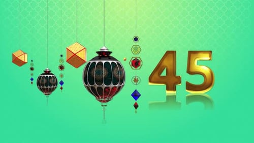 Decorative Lantern Countdown for Ramadan and Eid