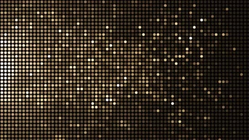 Sparkling Golden Dots Grid Background Loop