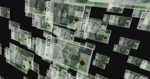 Billet de 100 zlotys polonais : un vol entre une monnaie transparente