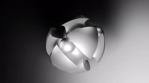 Seamless Loop of Abstract 3D Morphing Geometric Sphere