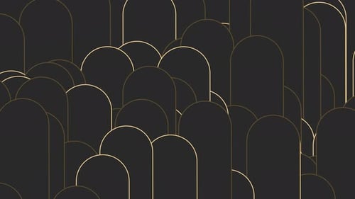 Abstract Golden Arch Geometric Pattern Motion Background