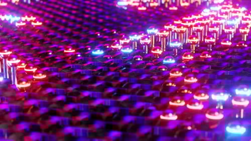 Pulsating Futuristic Sphere Grid Loop Background