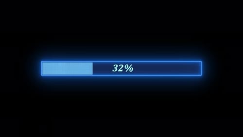 Glowing Neon Loading Bar Animated