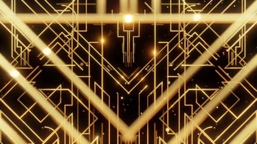 Fundo Art Déco dourado