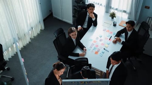 Diverse Business Team Meeting, Office Collaboration and Success