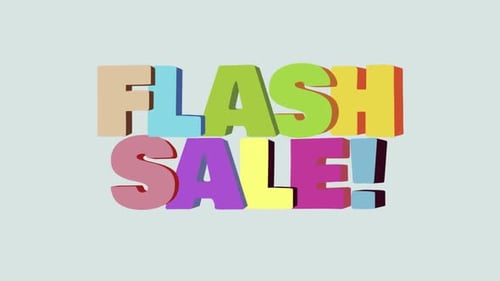 Animated Fluid Flash Sale Text for Promotions