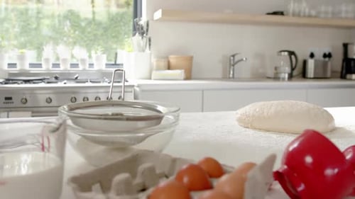 Food Prep Ingredients on Kitchen Countertop