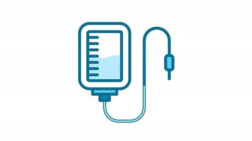 IV bag drip icon animation