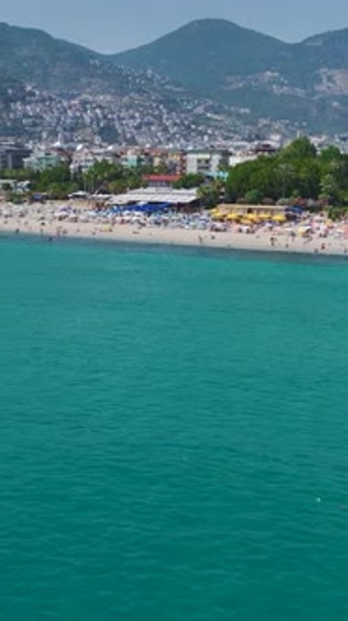 Aerial View of Beautiful Beach and Boat