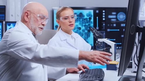 Scientists Working Together in a Modern Laboratory