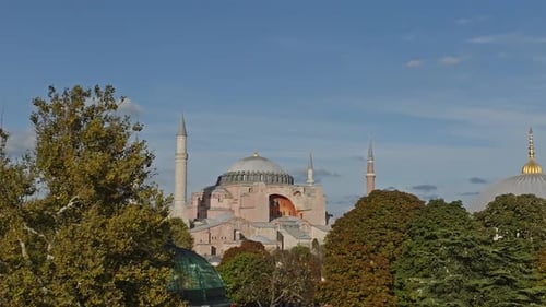 Istanbul Historical Peninsula Hagia Sophia Grand Mosque Aerial View 2