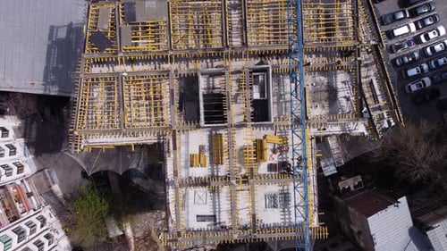 Workers On The Building Construction