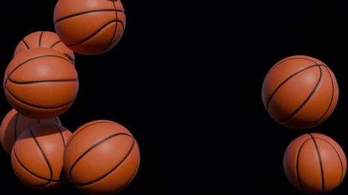 Basketballs Bouncing