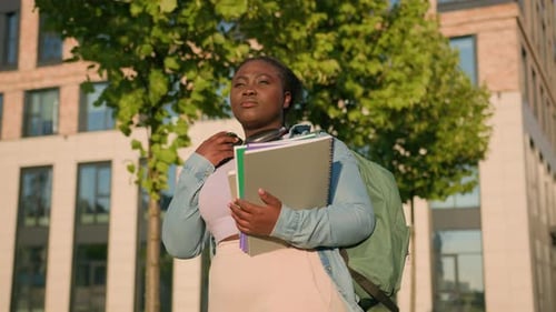 African American Woman University College Academy Campus Student Teen Girl High School Schoolgirl