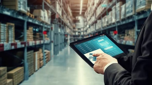 Warehouse Management Deft Software in Computer for Real Time Monitoring