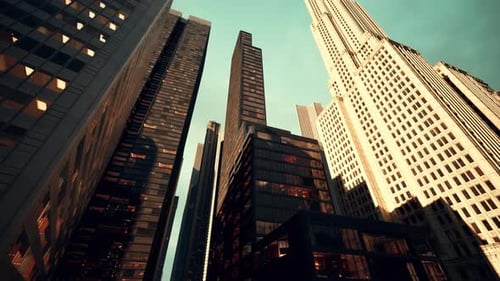 Sinfonía en acero Majestuosos rascacielos de pie uno al lado del otro