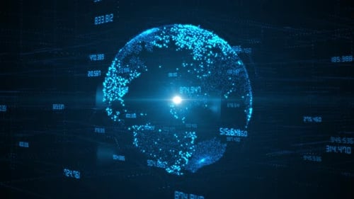 Forex Trade with Digital World Map Financial Trading Prices Global Finance Exchange Index Concept
