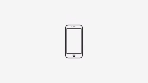 Animated Minimalist Smartphone Outline Reveal