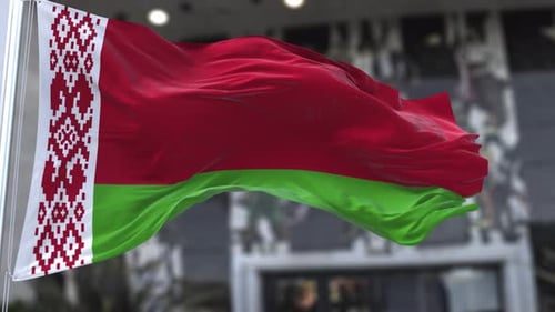 Waving Flag of Belarus Seamless Looping Animation