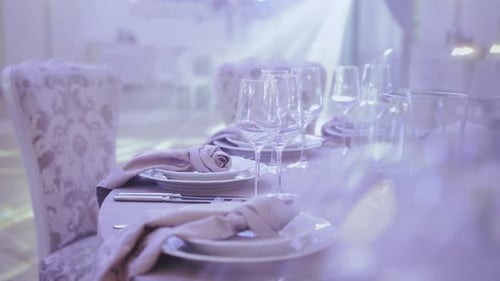 Elegant Table Setting in a Decorated Room