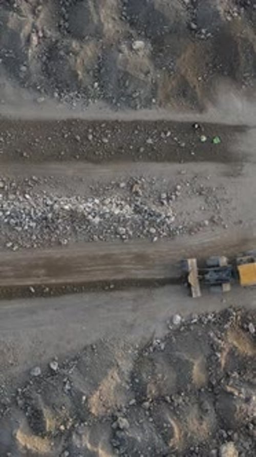 Motor Grader Aerial View