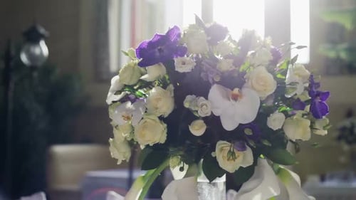 Elegant Floral Arrangement on Wedding Day