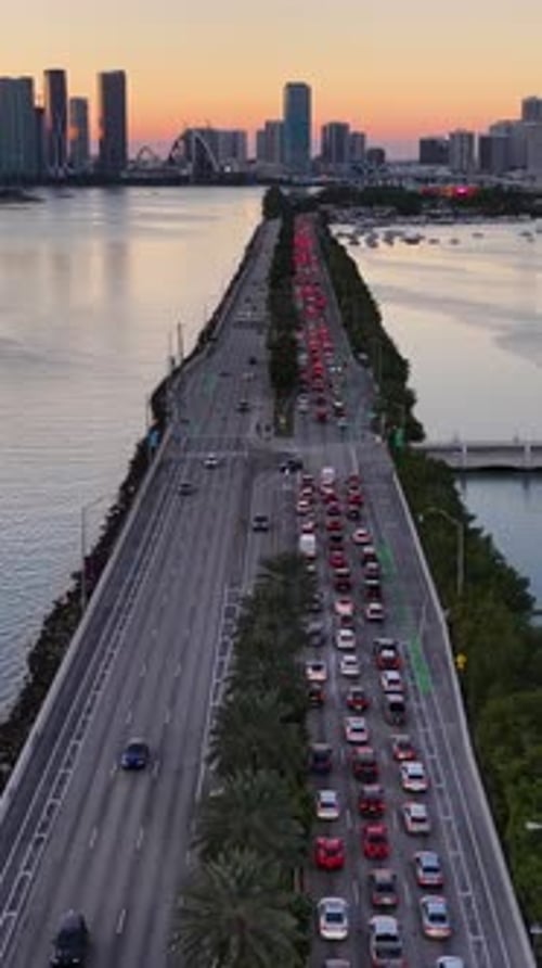 Miami Skyline At Miami In Florida United States.