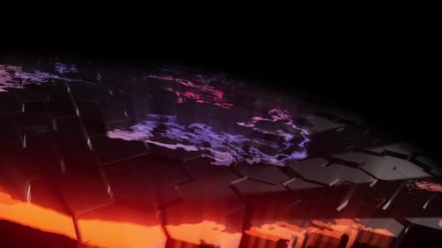 Animierter Hintergrund mit funkelnden Sechsecken