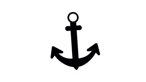 Minimalist Anchor Symbol Reveal Animation