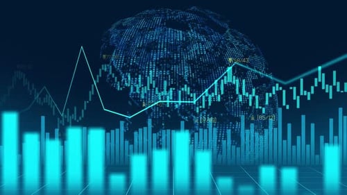 Global Stock Market Analysis Showing Digital Finance Data