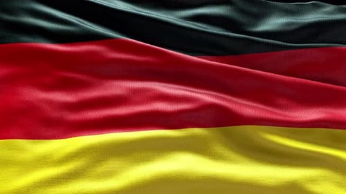 Realistic German Flag Waving Loop Background