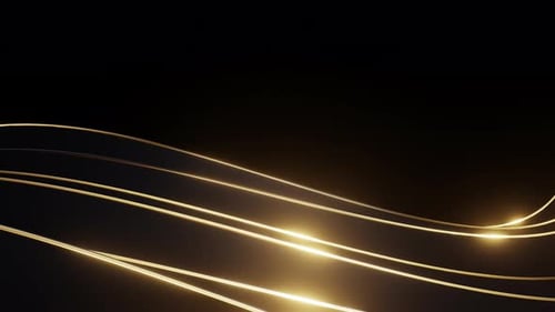 Curva abstracta dorada negra geométrica con brillo