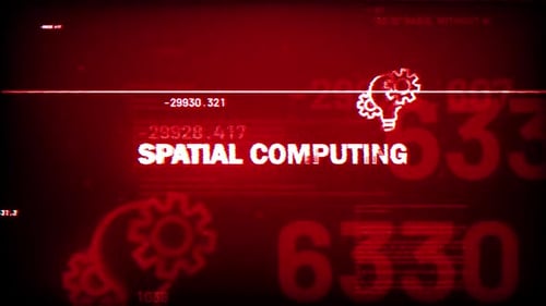 Digital Glitch Text and Icon Reveal Animation