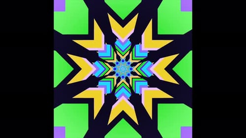 Vibrant starburst pattern rotates