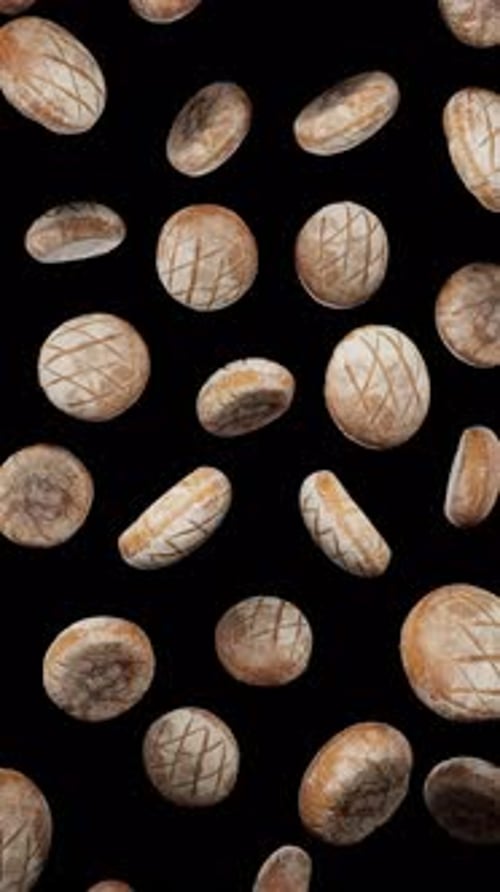 Falling 3D Animated Bread Loaves Background