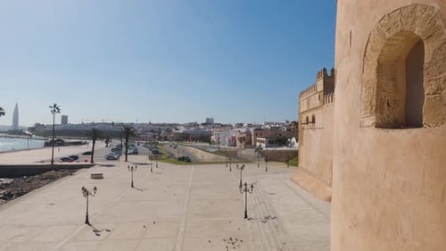 View from the terrace of the citadel, Kasbah of the Udayas in Rabat, Morocco