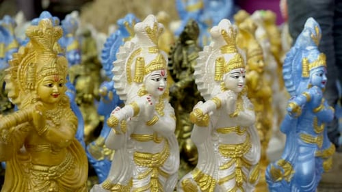 Krishna Idols in made of with Plaster of Paris , group of krishna idols