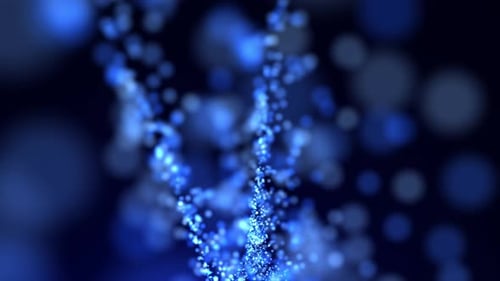 Abstract Blue Particles Flowing Loop Background