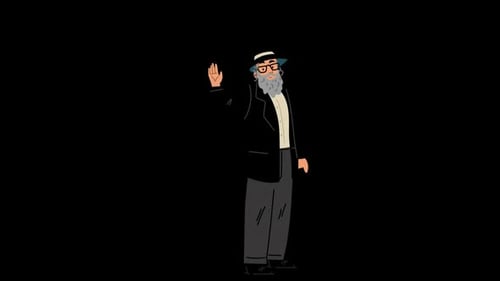 The Old Man Greets Everyone Alpha channel