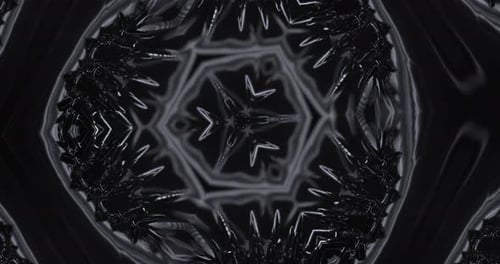 Abstract Dark Fluid Kaleidoscope Motion Background