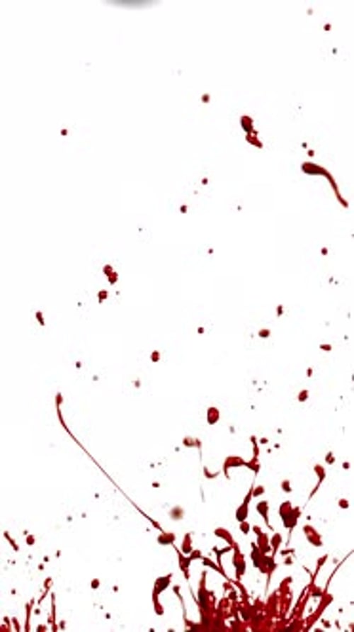 Abstract Red Splashes and Splatters on White