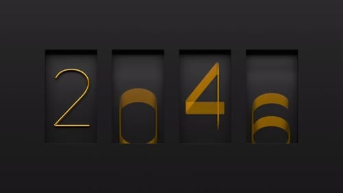 Dark 2023 Countdown Witn Golden Numbers