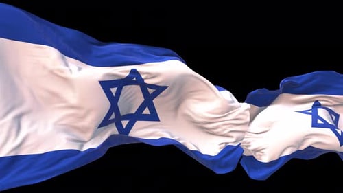 Israel Flag Animation – Alpha Channel 4K