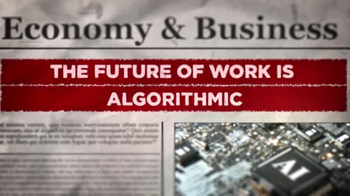 Dynamic Newspaper Headline Text Reveal with AI Theme